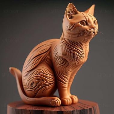 3D model Isle of Man Shorthair cat (STL)